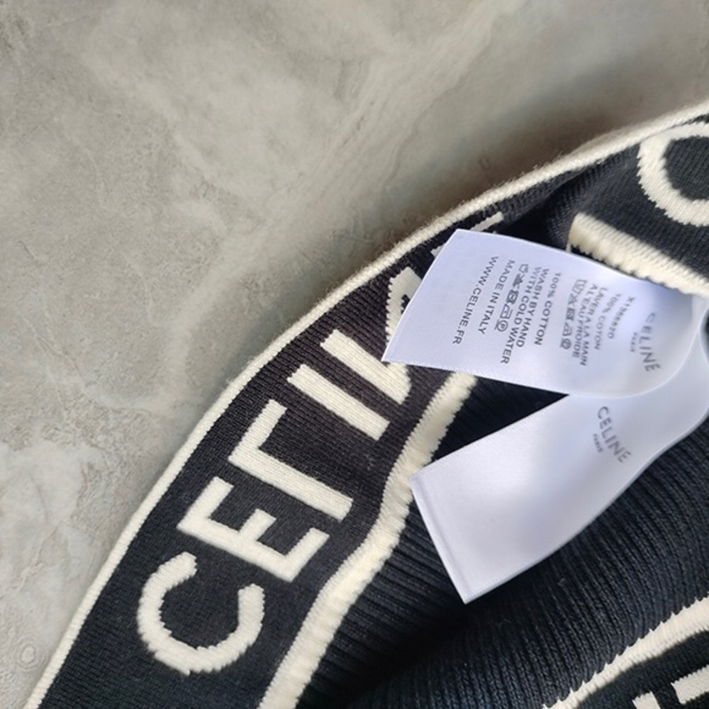 Celine Black and White Logo Band Top - Picture 7 of 7